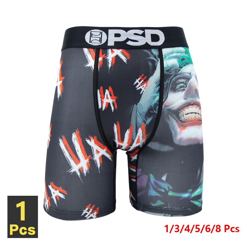 1/3/4/5/6/8 ชิ้นเซ็กซี่ชายชุดชั้นใน Boxershorts แฟชั่นพิมพ์กางเกงชายกางเกงพิมพ์ผู้ชายชุดชั้นใน