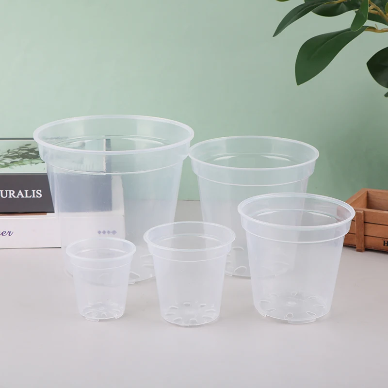 Vaso per fioriera rotondo contenitore per vivaio di orchidee contenitore per fioriera contenitore per orchidee trasparente vasi di partenza rotondi