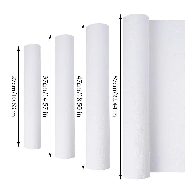 5M/Roll Cotton Canvas Roll,White Blank Specialized Suitable for Oil Painting,Acrylic Pigments,27,37,47,,57,67,77,87cm Wide,HB-02