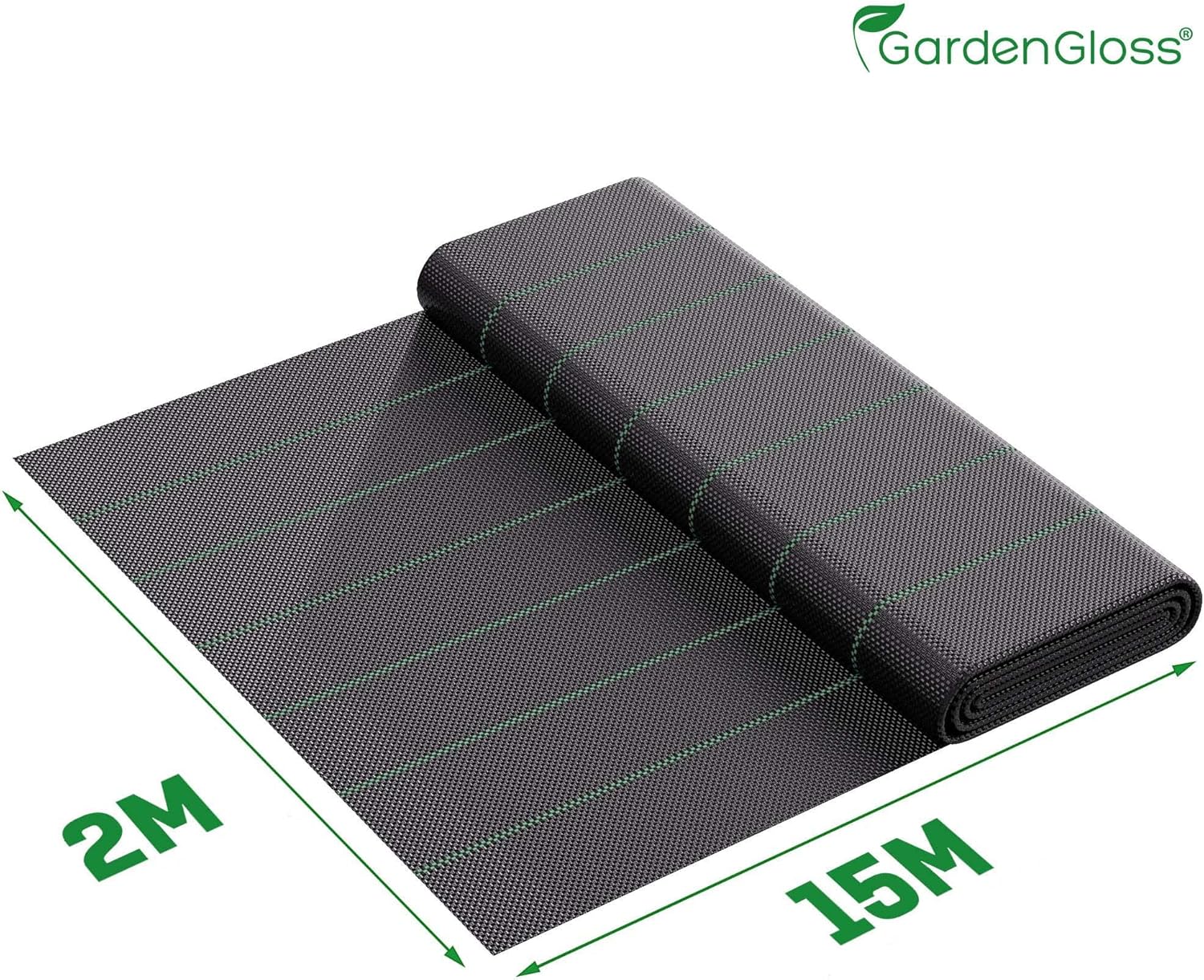 30m2 Malla Antihierbas 100g/m2 - Permeable al Agua y Estable a los Rayos UV - Geotextil Resistente al desgarro para