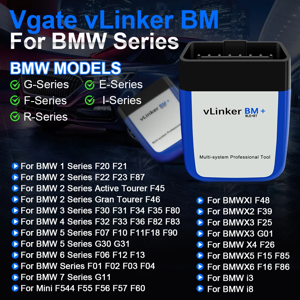 Vgate vlinker bm bm für bmw v5.0 obd2 auto diagnose tool bluetooth 2,2 auto scanner für bimmercode android ios pk elm327 v2.0