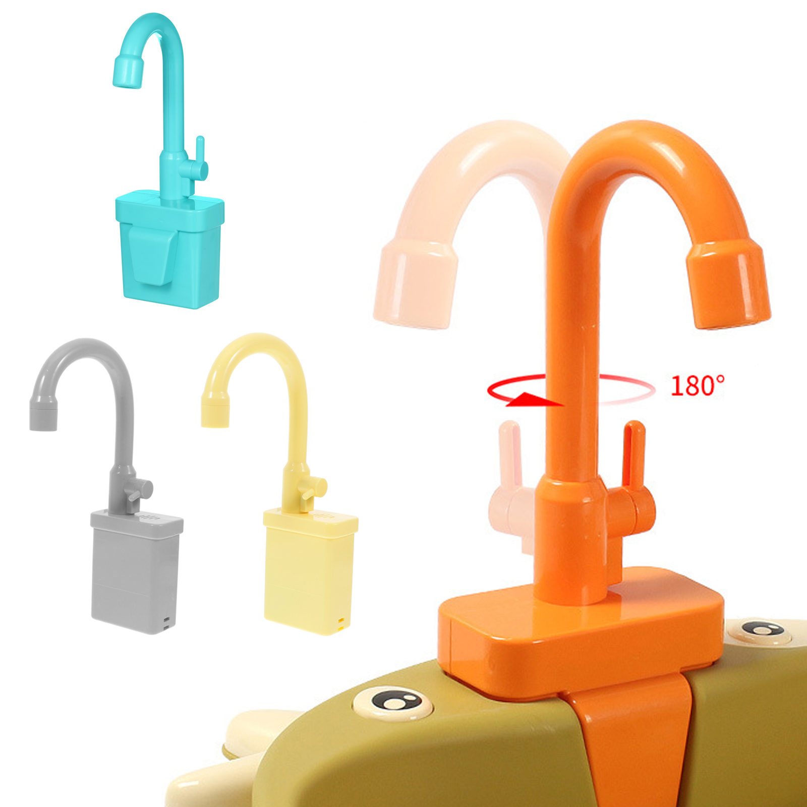 Küche Waschbecken Spielzeug mit Fließendem Wasserhahn Spielen Wasserhahn Ersatz Kinder Simulation Pretend Spielen Kinder Frühe Pädagogische Geschenke