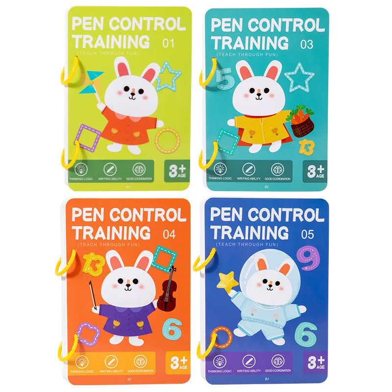 Magical Tracing Workbook เด็ก Montessori Drawing Book การศึกษา Reusable Magic Practice Copybook ปากกาการฝึกอบรมหนังสือ