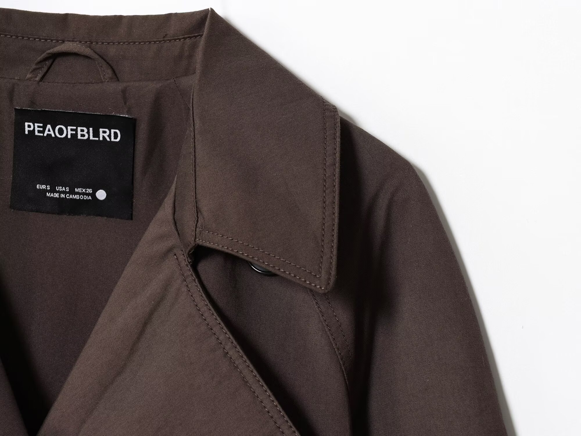 ETJ Herfst 2025, nieuwe collectie dames Britse stijl revers double-breasted Maillard kleur riem casual trenchcoat