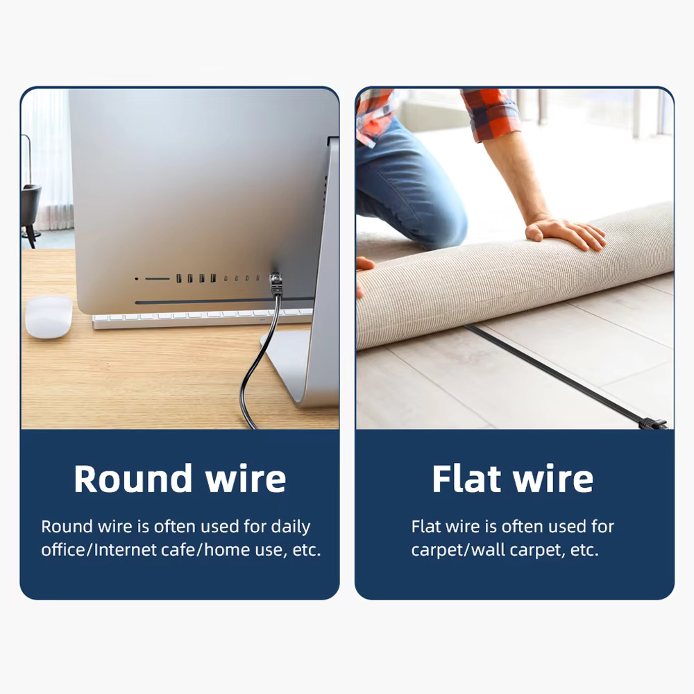 Ethernet Cable Cat6 Gigabit High Speed 1000Mbps Internet Cable RJ45 Shielded Network LAN Cord for Laptop Router PC PS5 4 3 Xbox