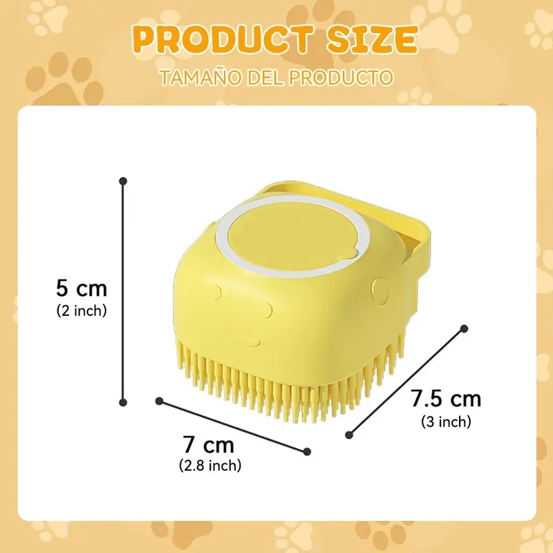 แปรงอาบน้ําสุนัขซิลิโคนสัตว์เลี้ยงแชมพูแปรงสบู่สุนัข Scrubber Cat นวดกรูมมิ่งล้างหวียางนุ่มลูกสุนัขแปรงทําความสะอาด