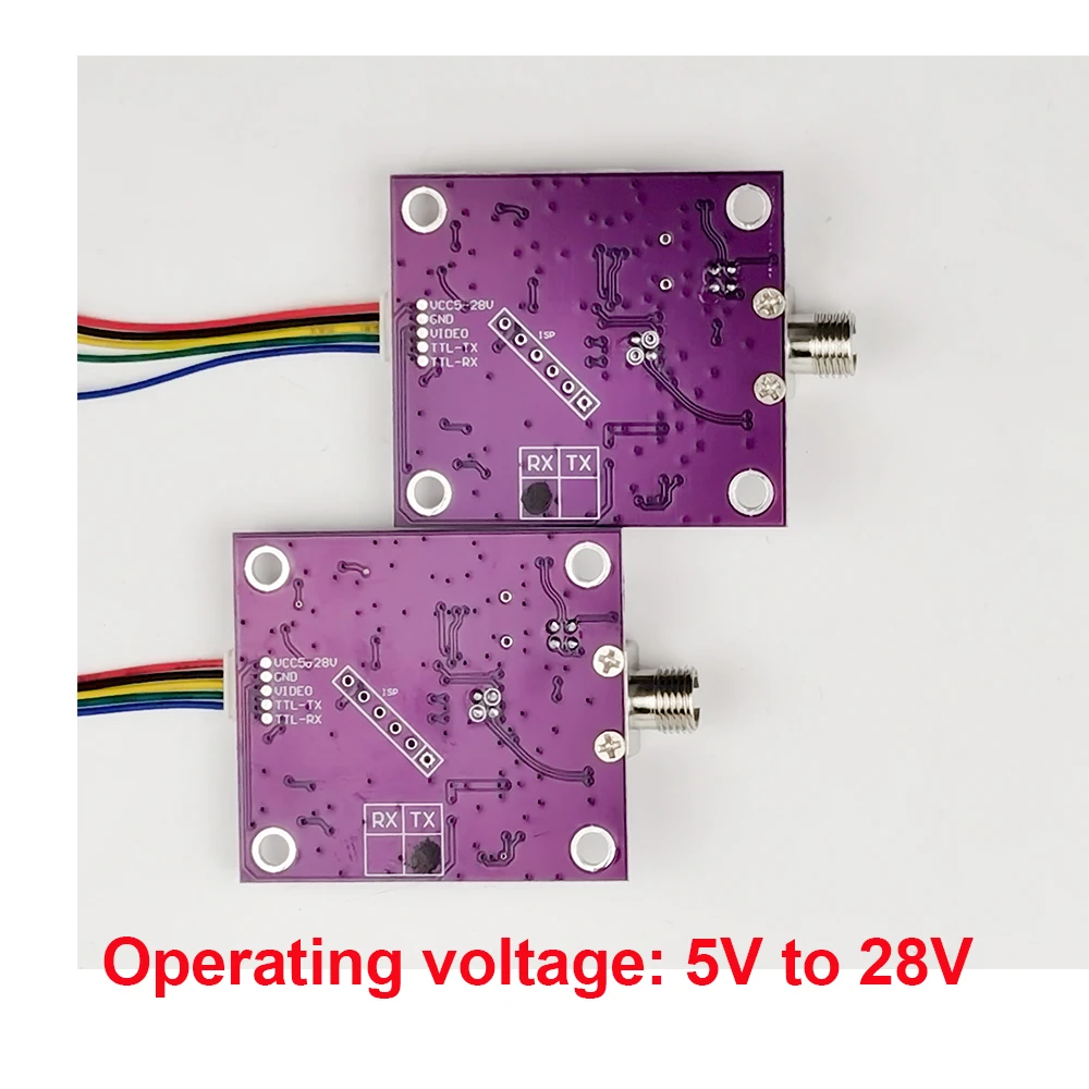 TX RX 1 channel video + UART & TTL & SBUS to fiber converter, FC/UPC single mode single fiber 0-20km voltage 5V-28V