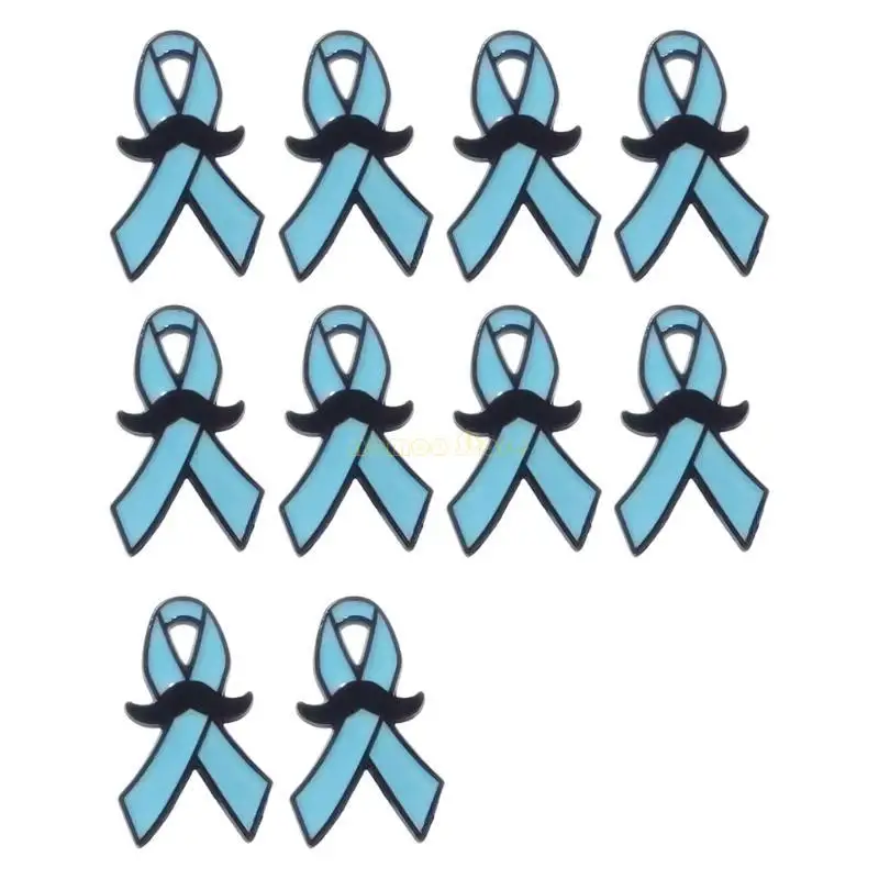 31bf 10pcs Broche Metal Distrange com bigode para participantes do evento caridade e amantes todas as