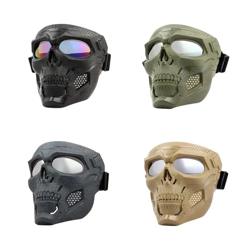 ใหม่Skullขี่แว่นตาหน้ากากมอเตอร์ไซด์Windproofขี่แว่นตาสกีแว่นตาRetroหน้ากากกระจกกลางแจ้งOff-Roadกระจก