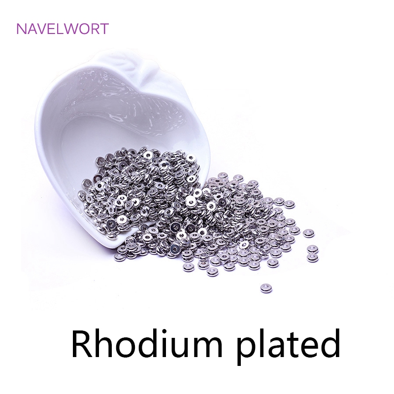 18 K Gold Plated Spacer ลูกปัดสําหรับสร้อยข้อมือ,แยกสําหรับลูกปัด,เครื่องประดับ,เครื่องประดับ DIY ทําอุปกรณ์ขายส่ง