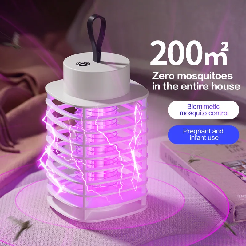 Lámpara antimosquitos, trampa eléctrica portátil para moscas, mata insectos, lámpara recargable por Usb, lámpara antimosquitos silenciosa para exteriores, insecto