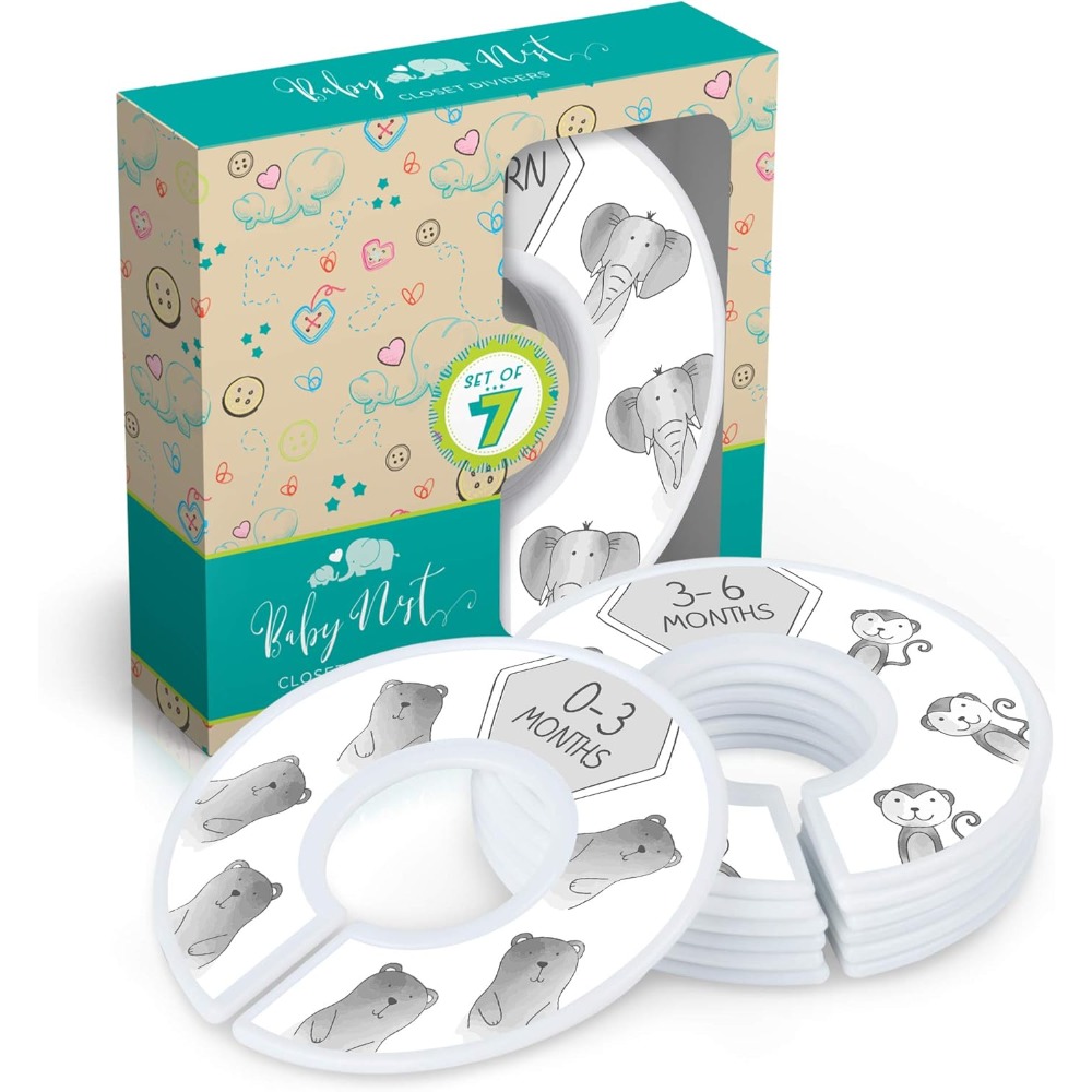 Unisex Closet Dividers for Baby Clothes 7X Baby Clothing Size Dividers Baby Clothes Dividers and Nursery Closet Organizer