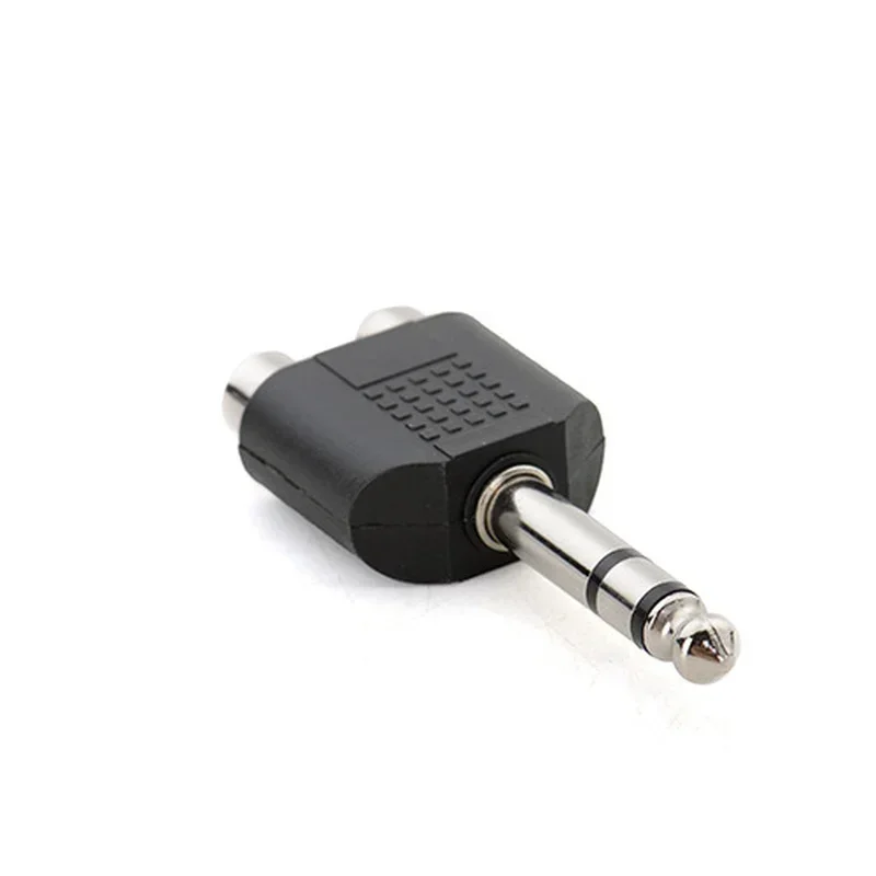 6,35 mm 1/4 pulgadas TRS estéreo Jack macho a 2 RCA hembra enchufe Y adaptador divisor