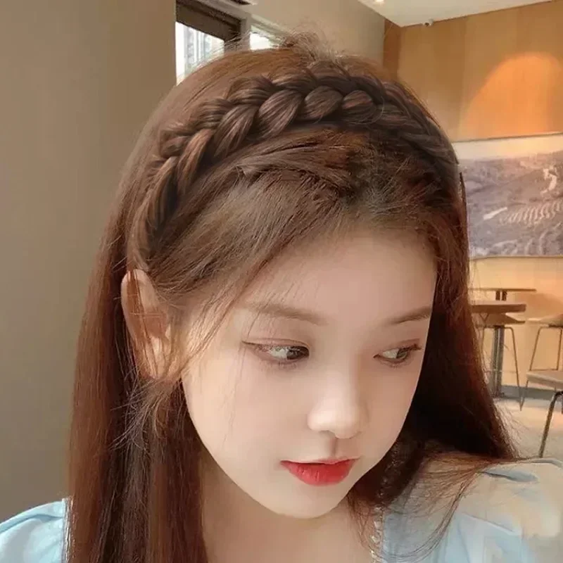 女性用ツイストヘッドバンド、ワイドフィッシュボーンブレード、手作りヘアバンド、レトロなヘッドフープ、スタイリングヘッドウェアアクセサリー、1個