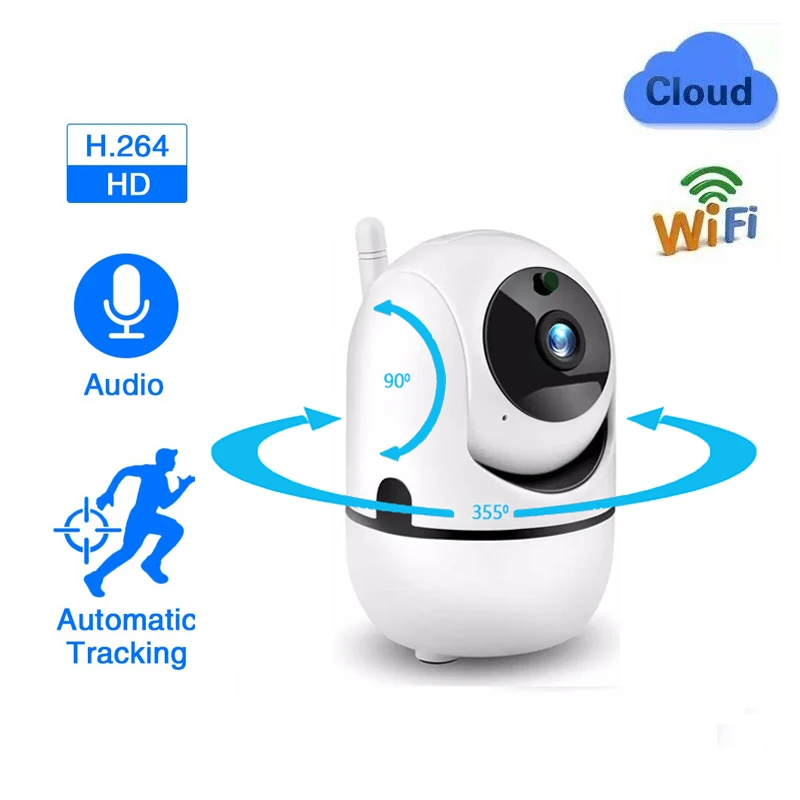 IP-Kamera ycc365 plus Smart Home 1080p HD-Sicherheit Auto-Tracking-Netzwerk drahtlose Infrarot-Überwachung Nachtsicht-WLAN-Kamera