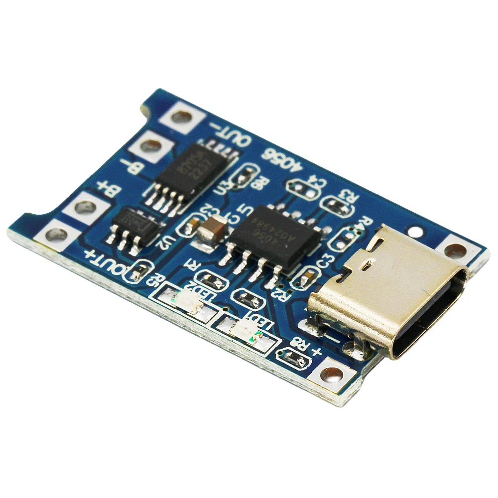 1Pcs/10Pcs TP4056 5V 1A Type-c USB 18650 Lithium Battery Charging Board Charger Module with Protection Dual Functions 1A Li-ion