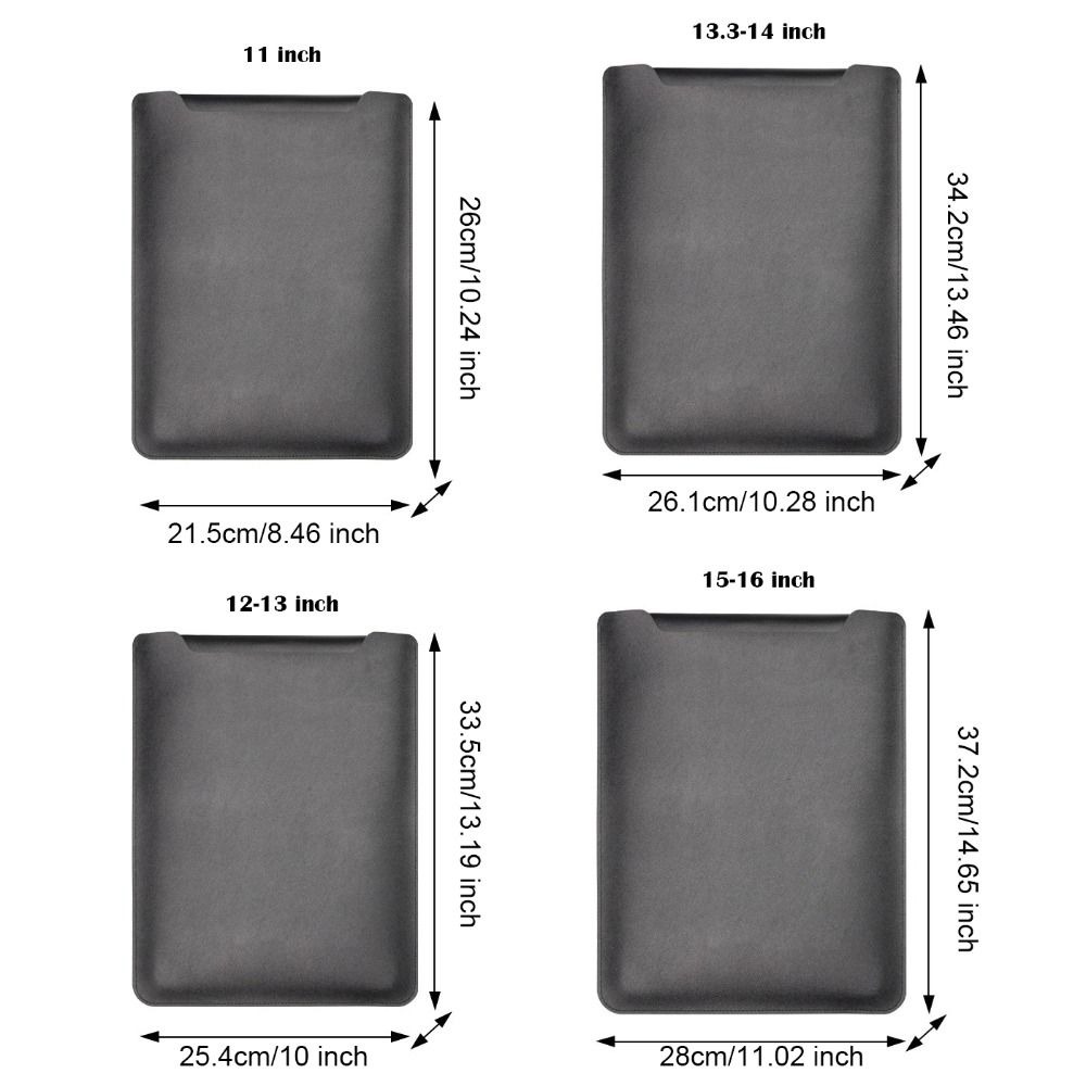 11 13 14 15 Zoll ultradünne PU-Leder-Ultrabook-Hülle, Laptop-Hülle, stoßfeste Notebook-Tasche für HP/Dell/Surface