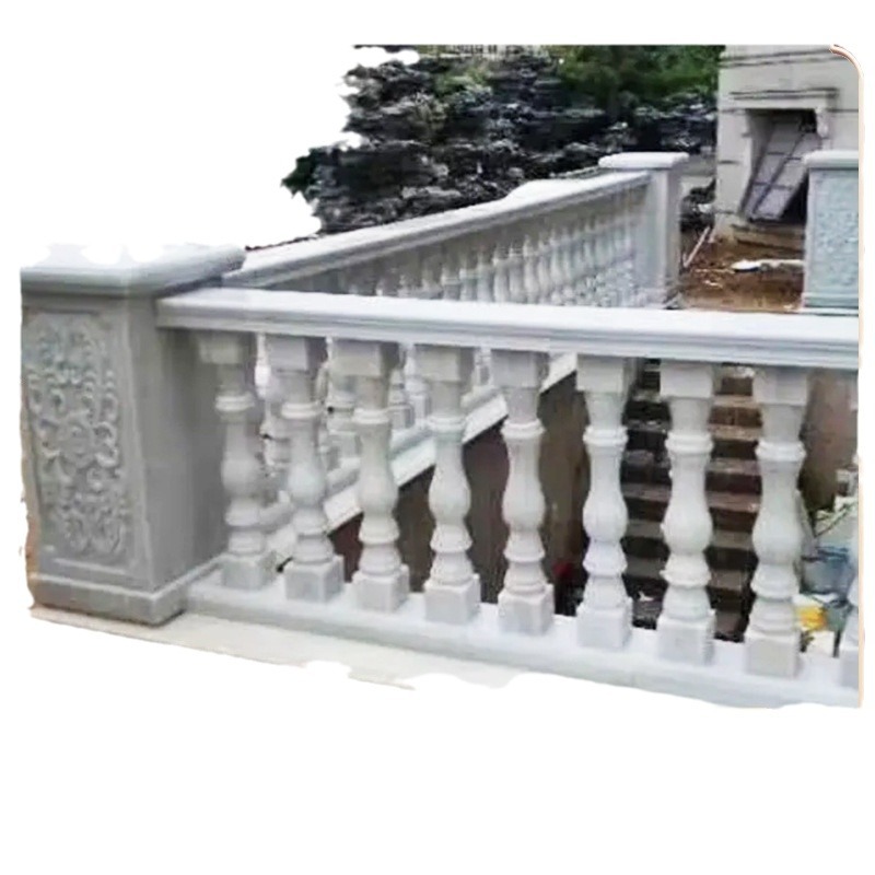 Balustrade en marbre blanc, balustres en pierre, garde-corps décoratifs pour la maison, balustrade de balcon, haut de gamme
