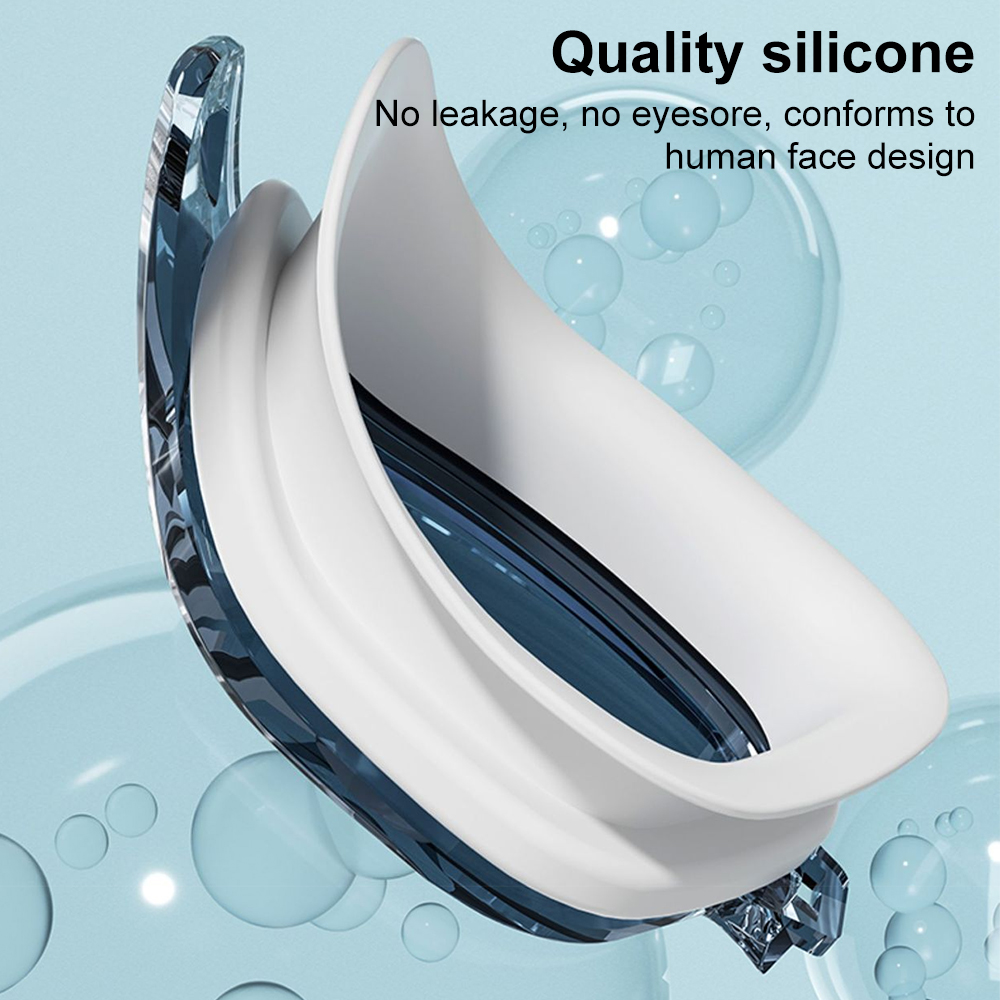 Zwembril Cap Volwassen HD Anti-condens Zwembril Set Waterdichte siliconen zwembril met oordopjes Anti-UV Zwembril