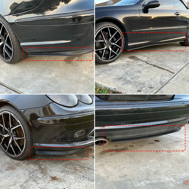 2,5 m Universal Frontschürze Spoiler Lippen Auto Stoßstange Lip Schutz Aufkleber Auto Frontschürze Lippe Gummi Auto Stoßstange Gummi streifen