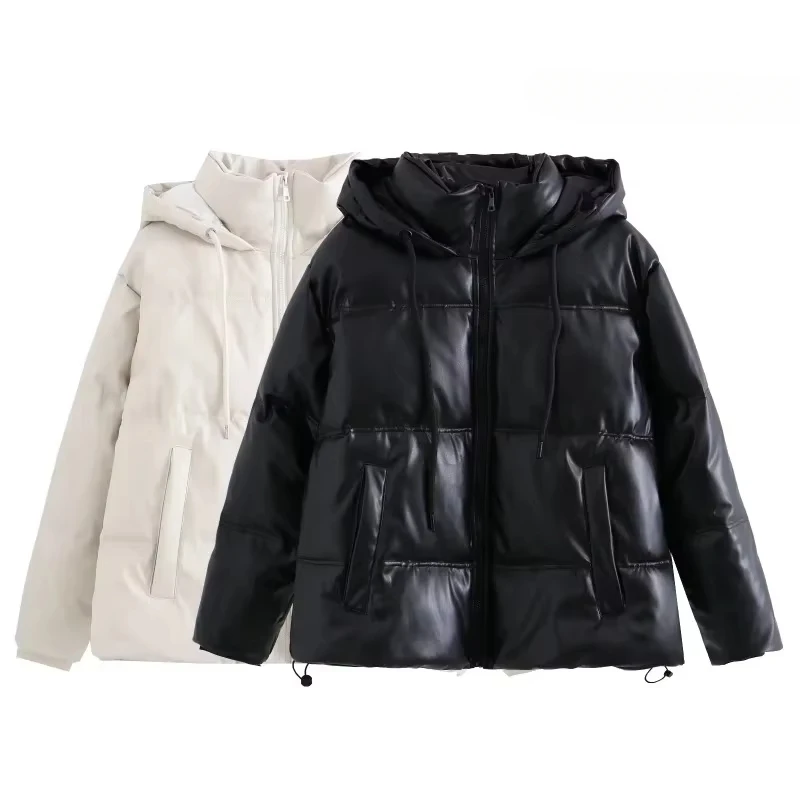 Winter frauen Kalten Mantel Winter Jacken Für Frauen 2023 Warme Leder PU Parkas Winter Mantel Förderung Weibliche Oberbekleidung