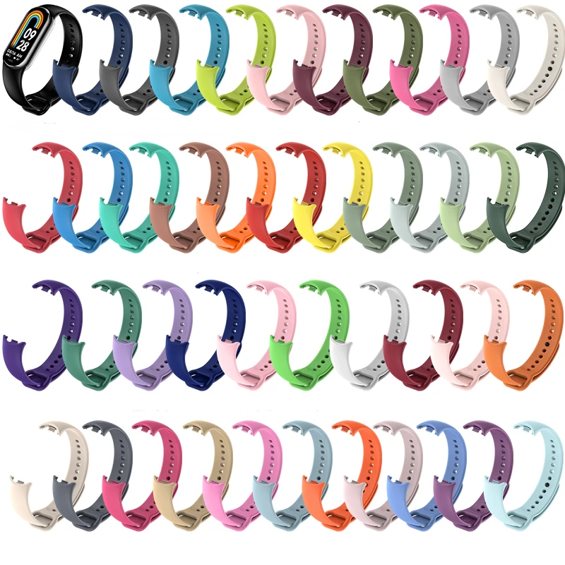 สําหรับ Xiao mi mi Band 8/8 NFC สร้อยข้อมือซิลิโคนข้อมือ mi band 8 NFC เปลี่ยน pulsera correa กีฬาสําหรับ mi Band 8