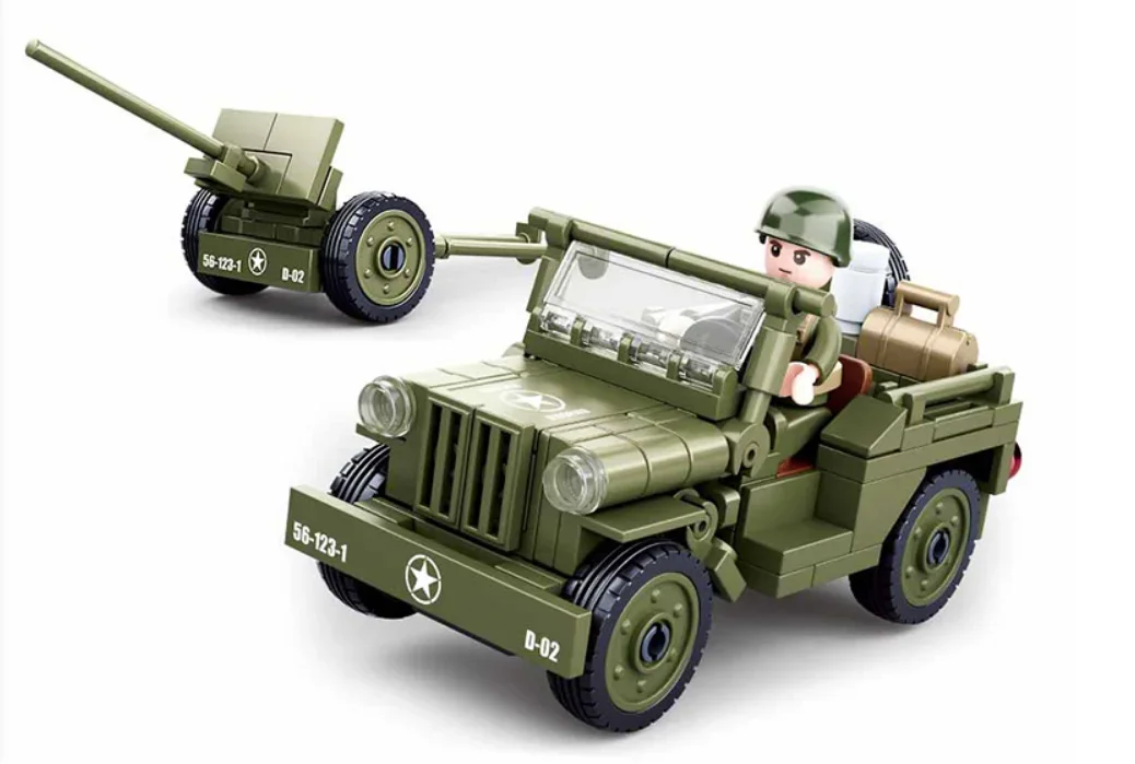 ทหารรถลาดตระเวน Land Force Normandy Landing อาวุธ Building Blocks WW2 กองทัพทหาร Brinquedos อิฐคลาสสิกของเล่นเด็ก