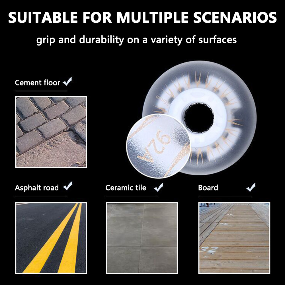 Glühendes Rollschuh-Brems rad einreihiges Lager Skates Rollschuhe Zubehör