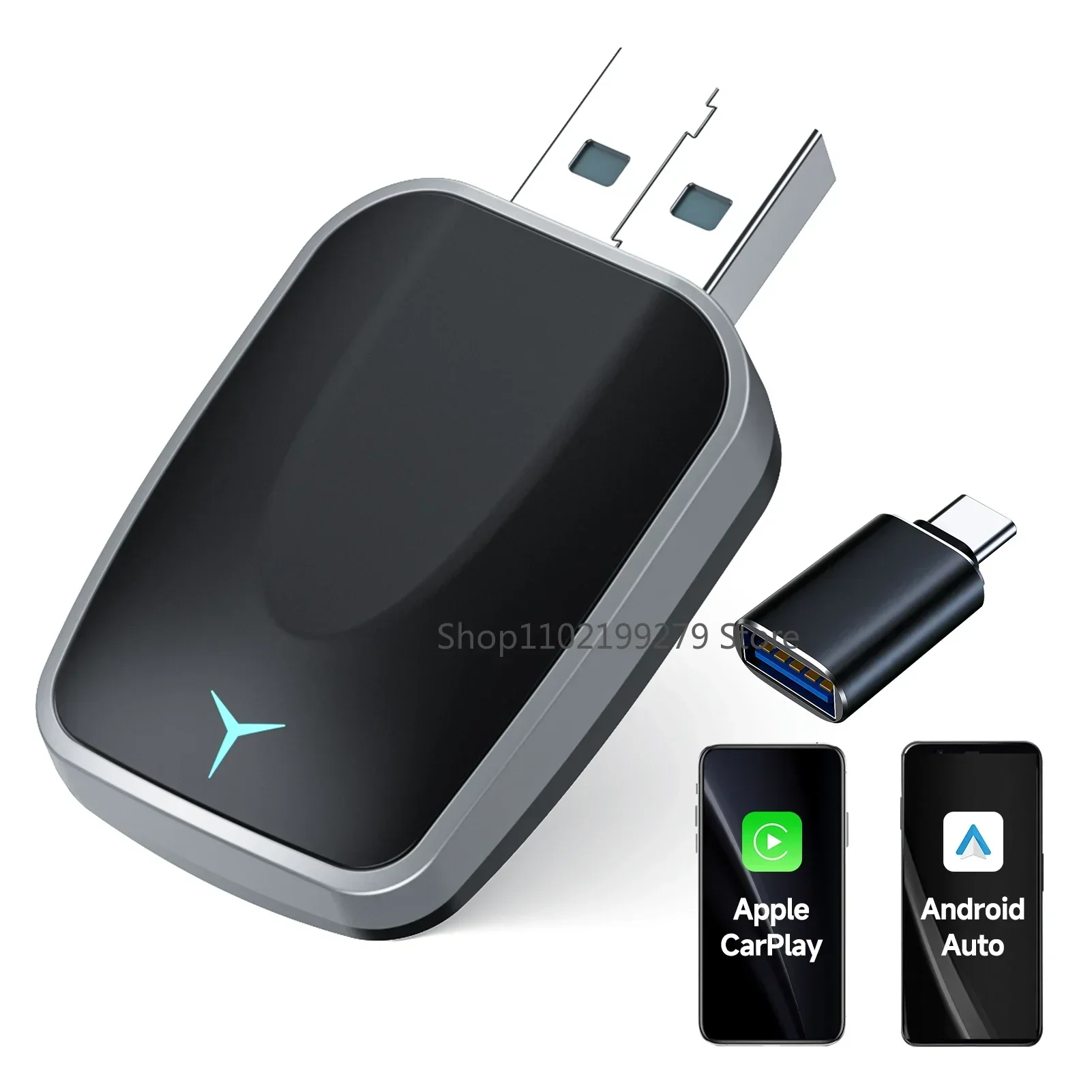 2025 NOWY Bezprzewodowy Carplay AI Box 2 w 1 Android Auto Plug And Play Do Konwersji Oryginalnego Przewodowego Carplay na Bezprzewodowy