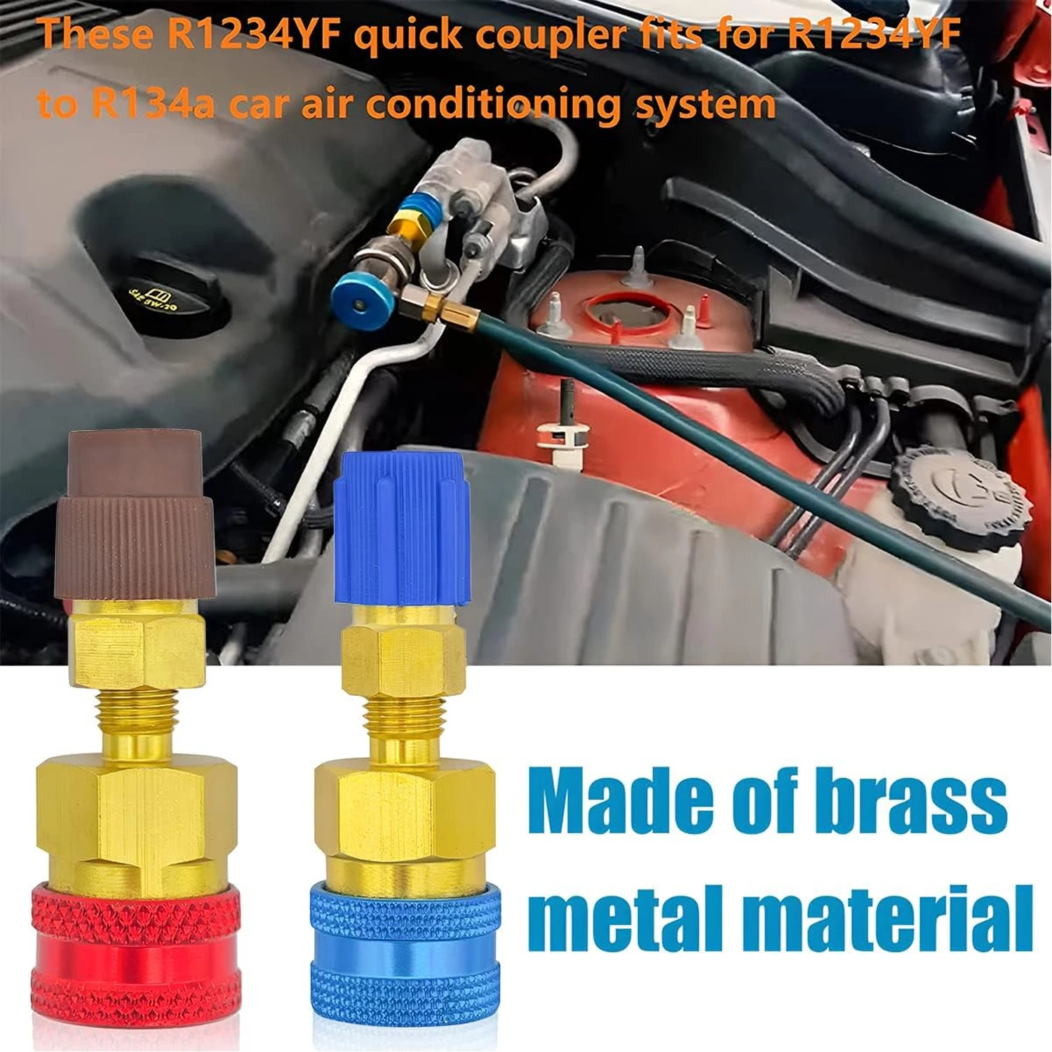 2 Stuks Airconditioning Snelkoppeling R1234YF/R12 Om R134A Snelkoppelingen Adapters Auto Ac Auto Accessoires Gereedschap