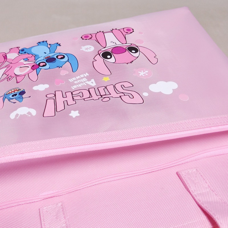 디즈니 파일 가방 보관 가방, 방수 스티치 옥스포드 학교 용품, 학생용 천, 지퍼 2 개, 창의적인 대용량 핸드백