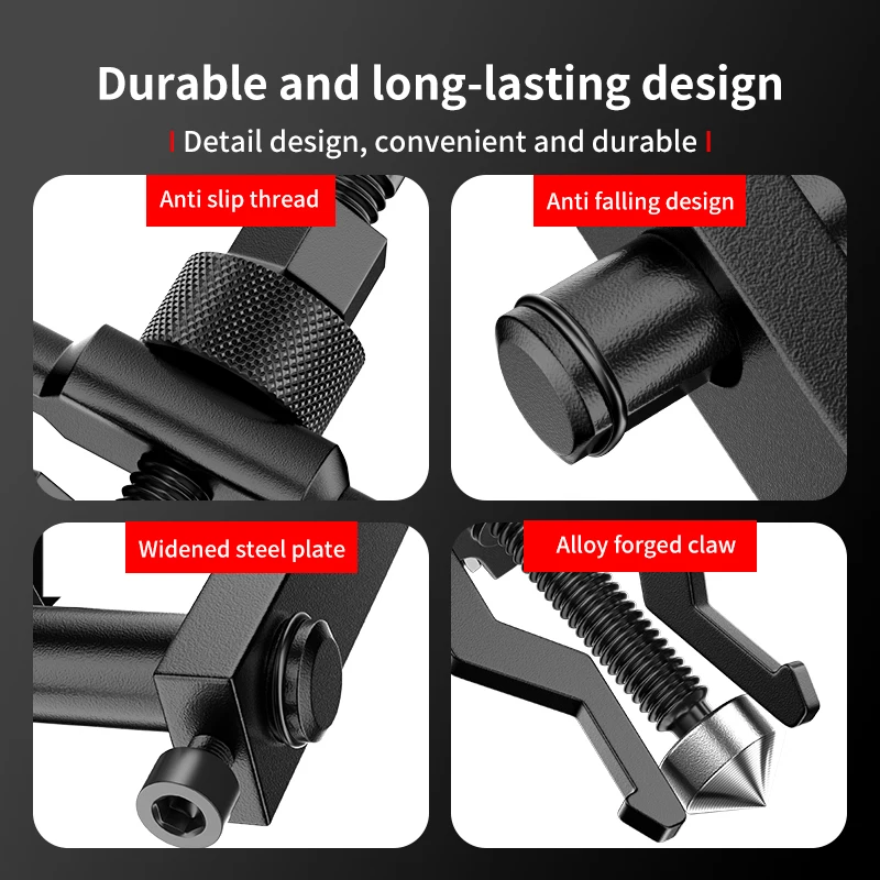 3-Claw Bearing Puller - Versatile & Efficient Inner Gear Extractor, Robust Tool for Maintenance & DIY