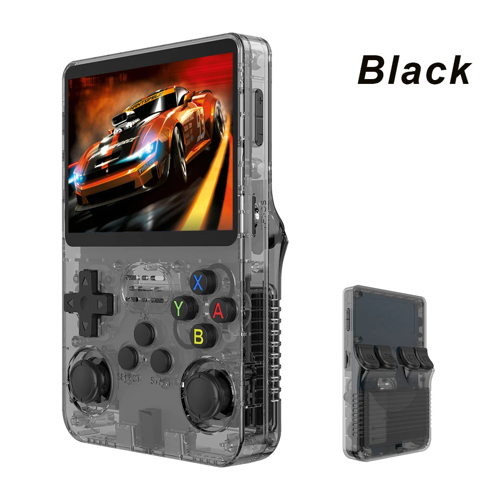 Consola de videojuegos portátil Retro R36S, sistema Linux, pantalla IPS de 3,5 pulgadas, reproductor de vídeo de bolsillo, R35S, 64GB de juegos