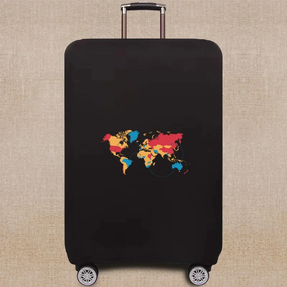 Travel Elastic Protective Cover กระเป๋าเดินทาง Travel Global Pattern Series กระเป๋าเดินทาง 18-32 นิ้วอุปกรณ์เสริมการเดินทาง