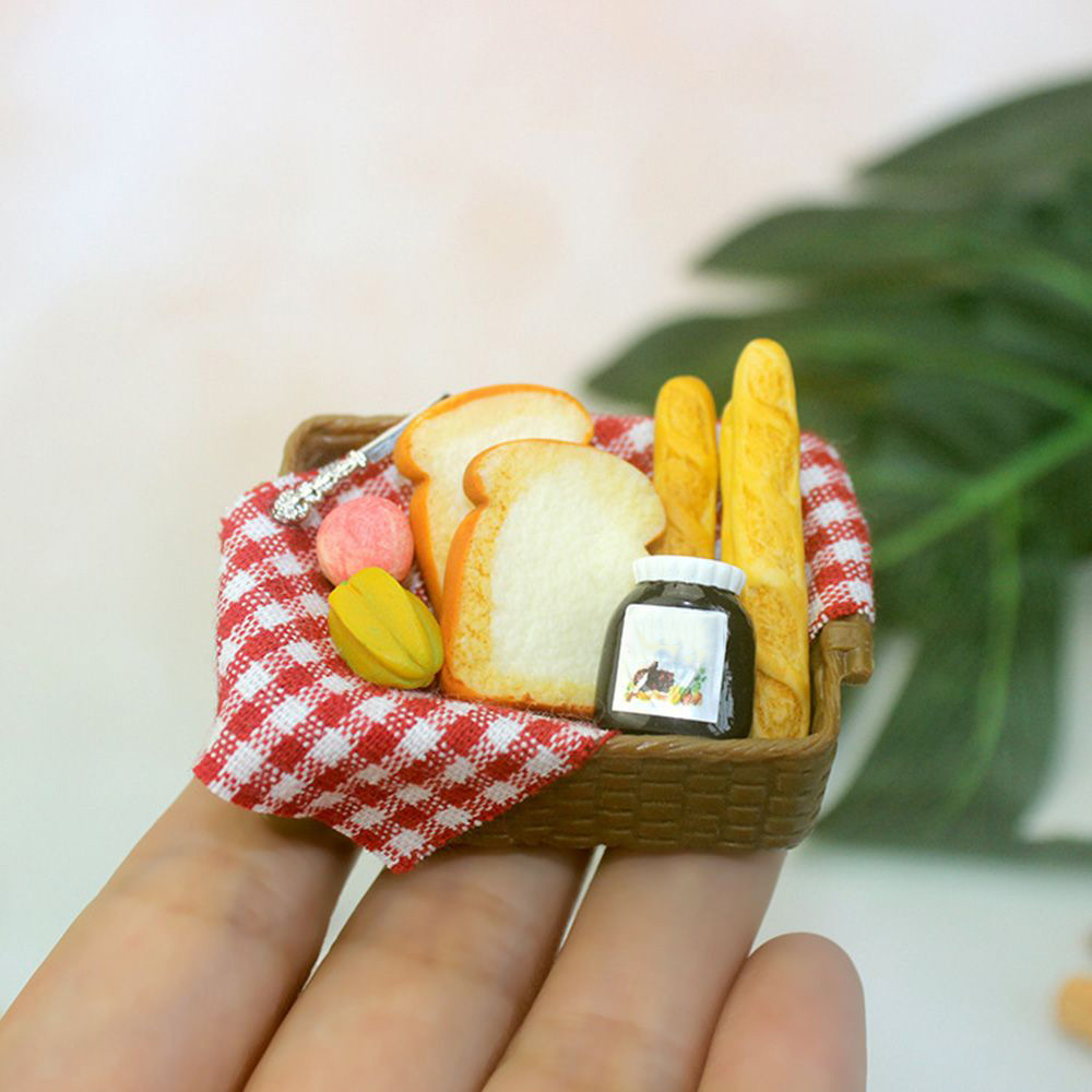 Мини-еда для куклы 1:6/1:12 миниатюрная корзина для хлеба модель еды игрушки кукольный домик Декор масштаб миниатюры