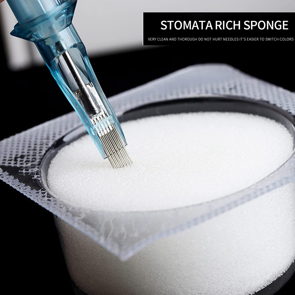 48/24/12/6/3PCS Tattoo Disposable Dip Foam Sponge Caps Cups Cleaning for Needle and Tip Rinse Dip Clean Tattoo Accessories