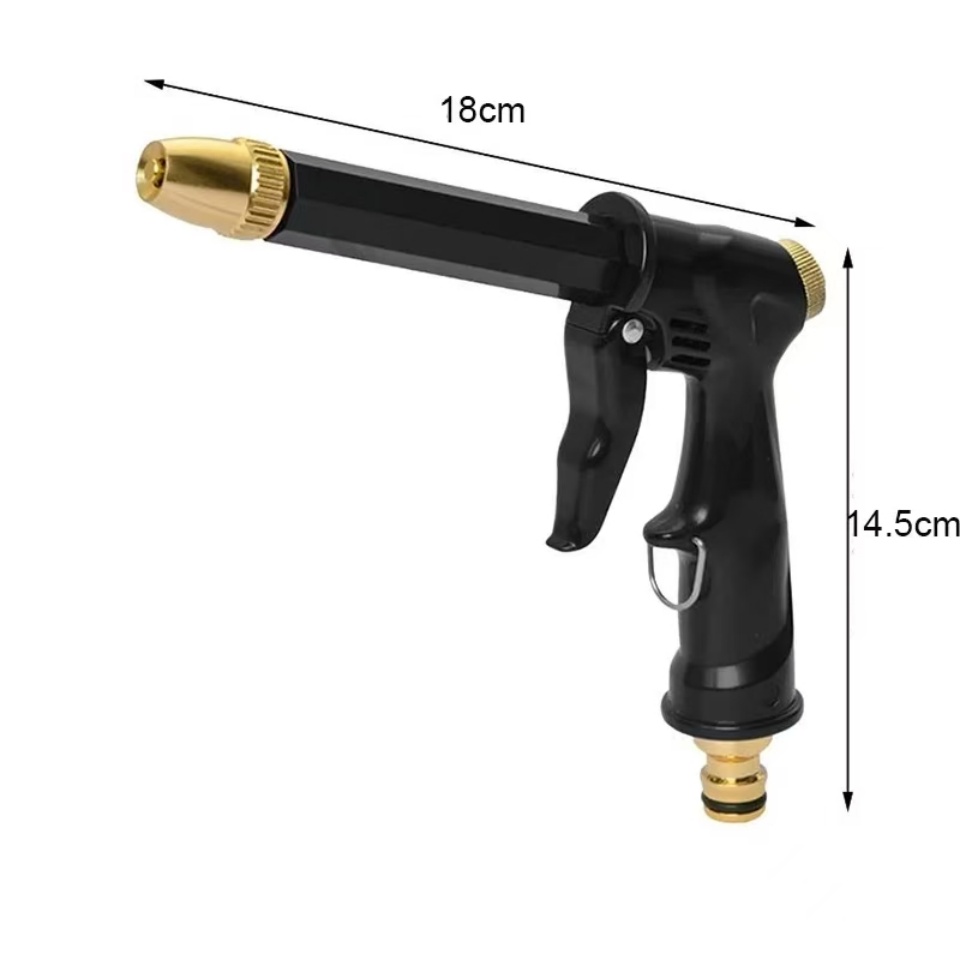 High-pressure car wash gun | Thickened long rod & newly upgraded copper-plated nozzle | For home and car use