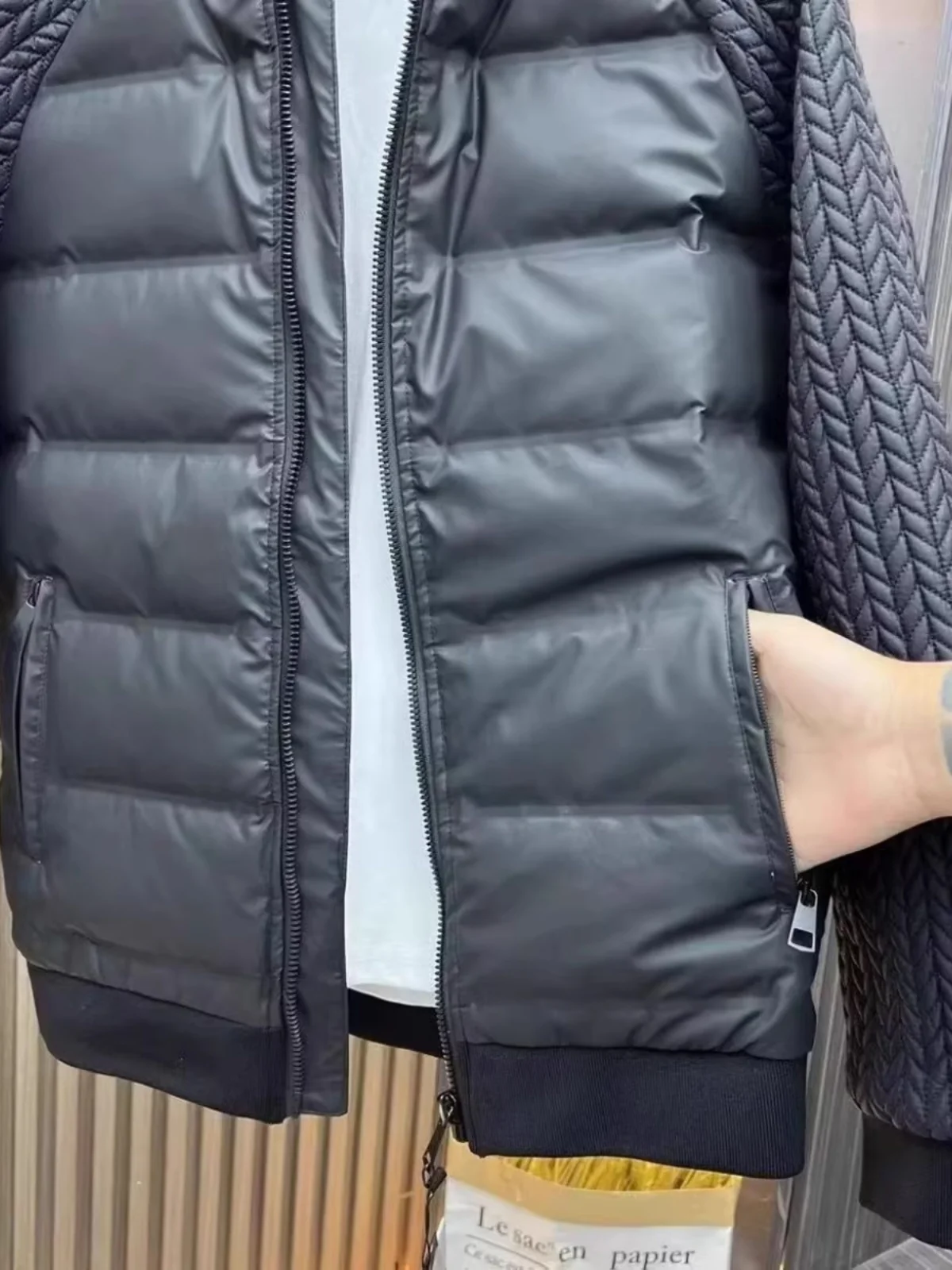 Jaqueta Masculina de Aodão Casual para Outono Inverno Nova Moda Versátil Estilo Hong Kong com Capuz Aquecida em Fibra de Po...