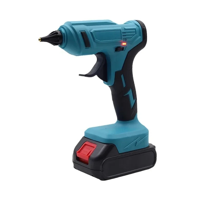 280 ° Pistola de pegamento termofusible inalámbrica C 100W recargable con 10 Uds. De barras de pegamento de 11mm para reparación DIY, herramienta de batería de 18V