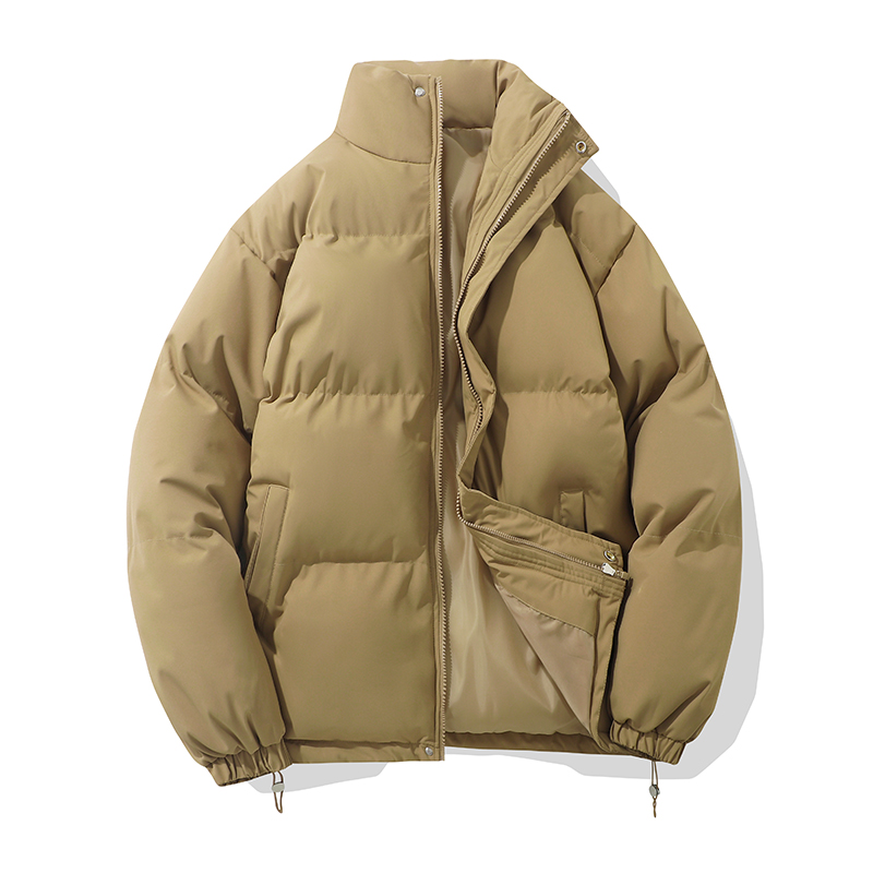 Veste matelassurera vintage pour femme, manteau rembourré en coton, col haut, fermeture éclair, chaud, automne, hiver, Y2K