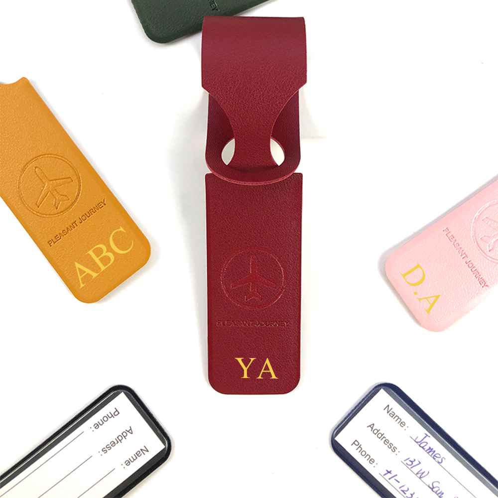 Etiqueta de bagagem com letras personalizadas, etiqueta identificadora de mala de avião de pequeno endereço, logotipo diy, presente personalizado, acessórios de viagem