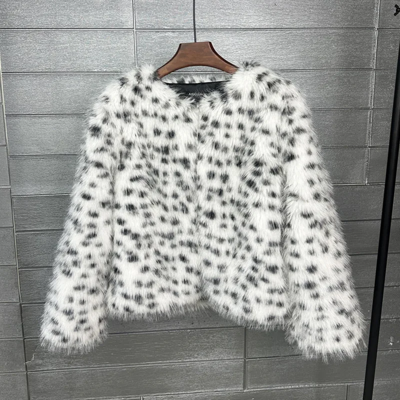 Frühling Lange Faux Pelzmantel Frauen Herbst Winter Große Jacke Mantel Leopard Y2k Taschen Dicken Mantel Warme Jacken Maxi Mäntel