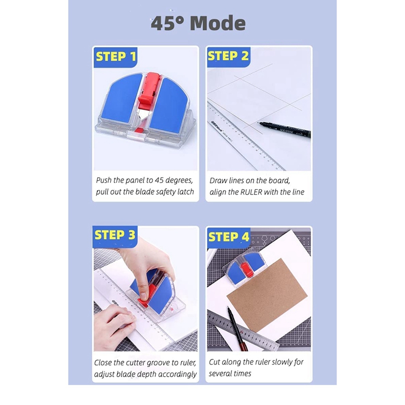Mat Cutter 45 & 90 Degree Bevel Mat Board Cutter Beveled Cut Tool For Art Picture Framing Foam Board Card Board
