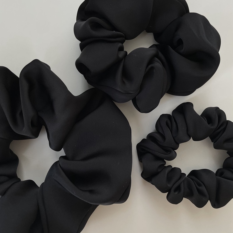 Đầm Oversize Satin Scrunchies Thun Dây Buộc Tóc Nữ Bé Gái Lớn Lụa Tóc Đuôi Ngựa Giá Đỡ Tóc Dây Cao Su Phụ Kiện Tóc