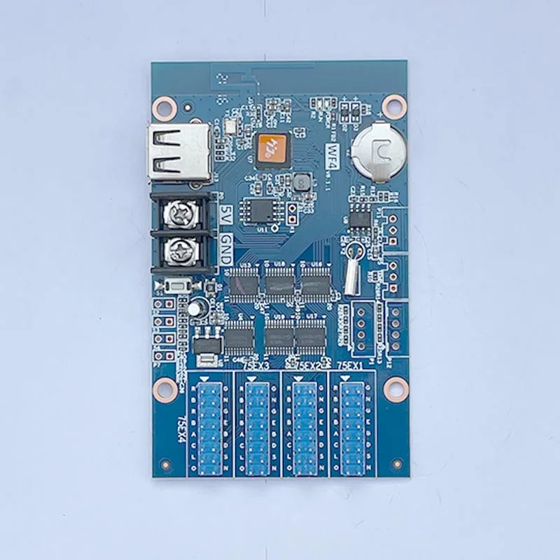 Huidu-controlador HD-WF4 a todo Color RGB HUB75, pantalla LED, píxel, animación, señalización Digital, WiFi, puerto USB, tarjeta de Control
