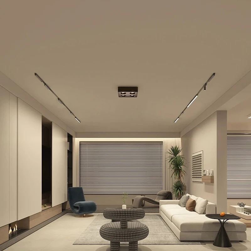 Ultra Thin Rail Smart Tuya Zigbee Dimmable Ceiling Surface Mount Magnetie Track Light Modern Magnet Flood Grille Spot LED Lamp