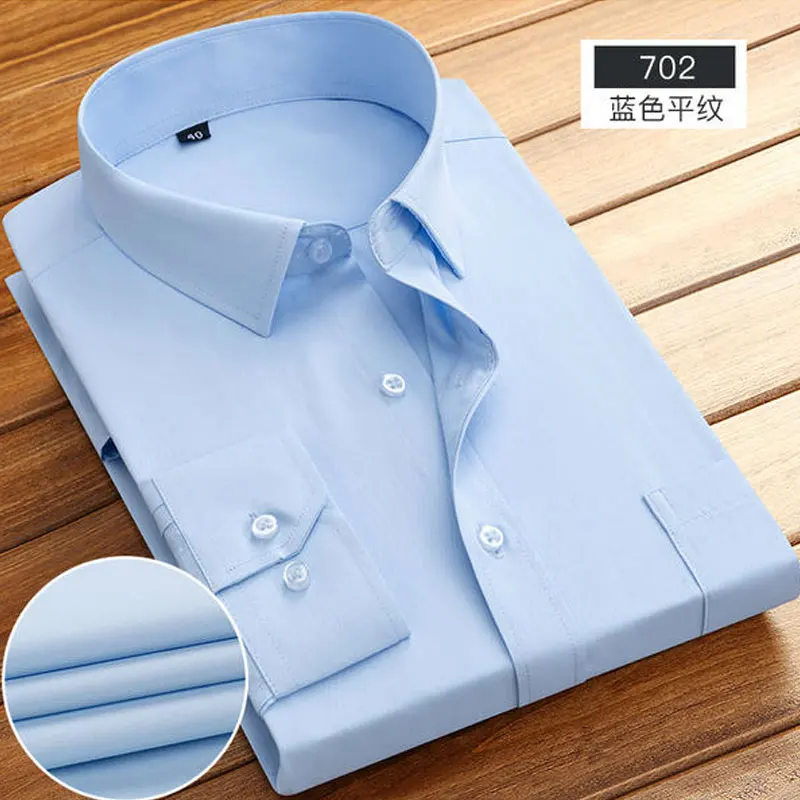 Herren-Langarmhemd Frühling Sommer Business Casual Baumwolle bügelfrei hochwertige atmungsaktive Mode Streifen neu