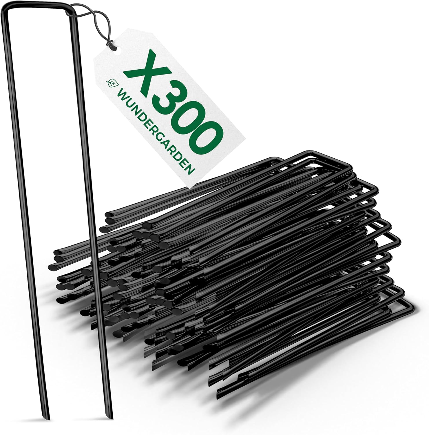 300 Grapas de sujeción de Acero para el Ajuste de Mallas geotextiles y Telas contra Malas Hierbas o Acampada - Pinc