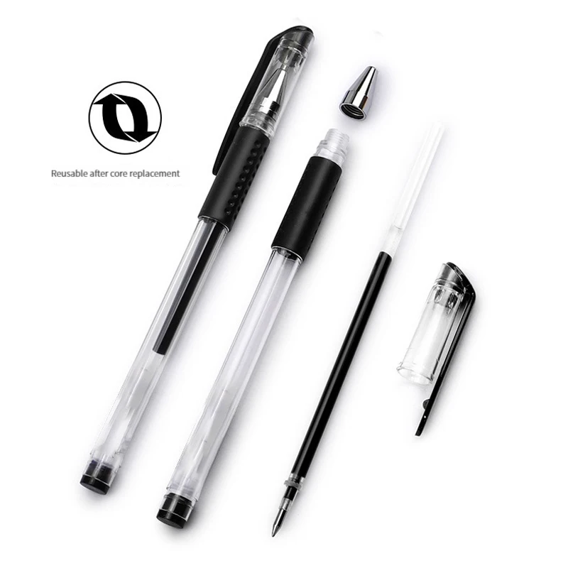 7/35 PCS Set di penne gel Materiale scolastico Nero Blu Rosso Inchiostro Penna a sfera a colori Penna Kawaii Strumento di scrittura Cancelleria per ufficio scolastico