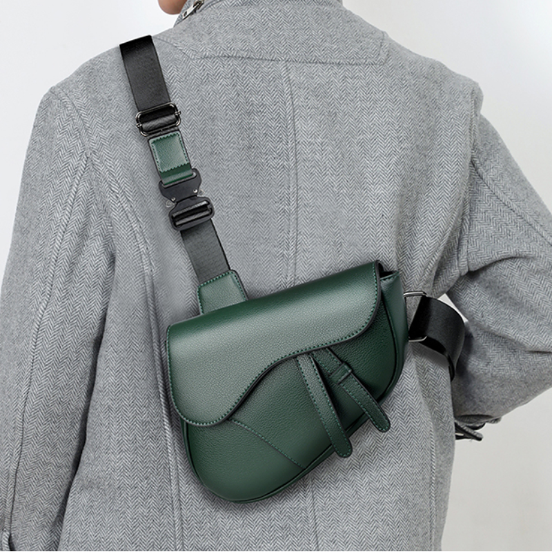 Простая седельная сумка для мужчин, модная брендовая сумка через плечо, сумка через плечо на молнии, легкий кошелек для мужчин, однотонная повседневная нагрудная сумка